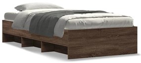 3295708 vidaXL Cadru de pat, stejar maro, 90x190 cm, lemn prelucrat