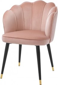 Scaun elegant design LUX Bristol catifea roz deschis 113542 HZ