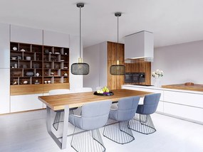 Lustra/pendul design decorativ modern Osiris auriu/negru
