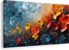 Tablou - Pictură abstractă de flori III. (90x60 cm)