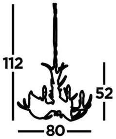 Searchlight 6416-6BR - Lustr STAG 6xE14/7W/230V pe ramă de tip coarne