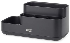 Organizator pentru baie Joseph Joseph EasyStore 70600, 24.9x12 cm, Baza antiderapanta, Fara BPA, Negru