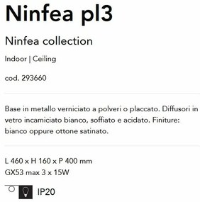 Plafoniera design modern Ninfea pl3 alama
