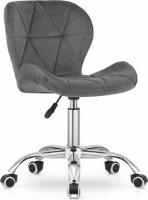 OFERTA Scaun de birou gri AVOLA VELVET II. calitate