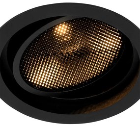 Set de 6 spoturi încastrate reglabile negre moderne - Coop 111 Honey