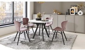 Masă de dining ARTUR alb/negru