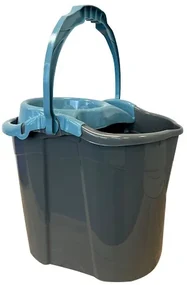 Galeata cu storcator 14L, gri-albastru, Pureco/Cubio