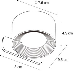 Set de 4 Aplice și Plafoniere Moderne Albe cu LED Reîncărcabil - Bright