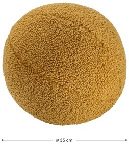 Pernă decorativă pentru copii maro cu tapițerie din țesătură bouclé Ball – Wigiwama