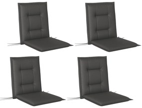 Outsunny Set de 4 perne de scaun 108 x 50 x 5 cm, perne de scaun cu curele pentru interior și exterior, gri închis | Aosom Romania