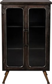 Vitrină neagră din metal 60x100x35 cm Denza – Dutchbone