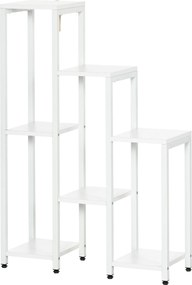 Outsunny Suport pentru flori, suport plante, 7 niveluri, pentru interior și exterior, oțel, alb, 65 x 23 x 94,5cm | Aosom Romania