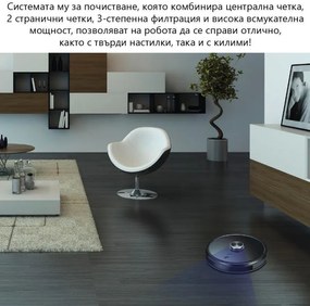 Aspirator robot MAGNUM ONE, Li-Ion 2600 mAh, 30 W, 2700 Pa, Curatare uscata, Filtrare în 3 etape, Wi-Fi, Control vocal, Negru