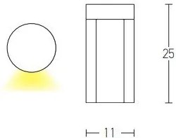Mini Stalp LED pentru iluminat exterior decorativ IP54 Nyah H-25cm