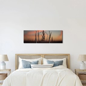 Tablou - Silueta plantei (cu ceas) (90x30 cm)