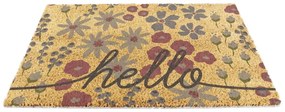 Covoraș de intrare din fibre de nucă de cocos 40x60 cm Hello Scribbly Floral – Artsy Doormats