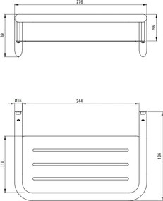 SILIA coș de duș finisaj titan ADI_D551