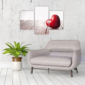 Tablou - Inima din lemn (90x60 cm)