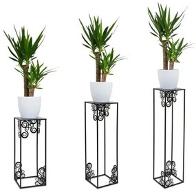 Suport pentru flori 60x24 cm, negru