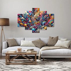 Tablou - Graffiti multicolor (150x105 cm)