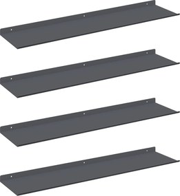vidaXL Raft suspendat Pe perete 4 pcs Antracit 80 x 18 x 2,5 cm Oțel