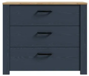 Comoda Boho Stejar Riviera Si Stejar Bleumarin, 101.6 Cm