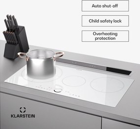 Klarstein Delicatessa 80, plită cu inducție, incorporabilă, 3 zone, 6000 W, zonă Paella, vitroceramică