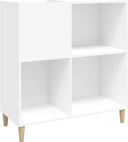 vidaXL Dulap pentru discuri, alb, 84,5x38x89 cm, lemn compozit
