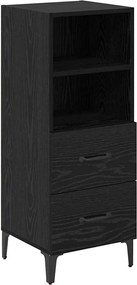 vidaXL Bufet cu sertar Stejar negru 34 x 34.5 x 90 cm Lemn compozit