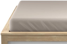 Cearsaf jersey de culoare nisipie 90 x 200 cm
