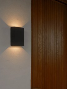 Aplica LED exterior cu iluminat sus si jos IP54 Fold 10 Seaside black