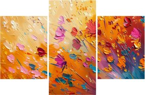 Tablou - Pictură flori colorate (90x60 cm)