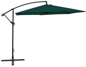 vidaXL Umbrelă de soare de grădină în consolă, verde, 3 m