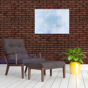 Tablou pe sticlă - mandala de iană (70x50 cm)