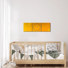 Tabloul abstract galben (cu ceas) (90x30 cm)