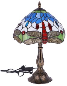 Lampa de masa Tiffany Blu h 45 cm, abajur 30 cm
