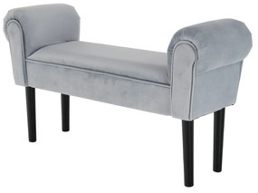 Bancă, catifea Velvet, gri deschis/negru, BURDA