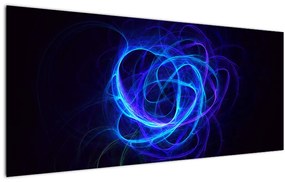 Tablou cu ghem  albastru  abstract (120x50 cm), în 40 de alte dimensiuni noi