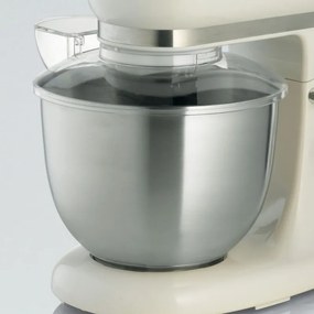 Resigilat: Mixer planetar Ariete VINTAGE 1588/03, 2400W, 5.5 L, 7 viteze, Pulse, Design retro, Picioare antiderapante, Alb/Bej