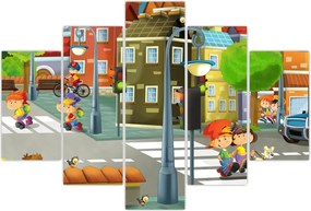 Tablou - Orășelul copiilor (150x105 cm)