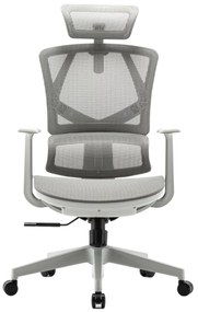 RESIGILAT - Scaun ergonomic SIHOO, spatar reglabil pe inaltime, suport lombar revenire automata, tetiera reglabila, mecanism inclinare/blocare in 3 pozitii, pivotant, Mesh, Gri