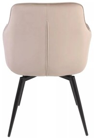 Scaun rotativ Servio velvet bej inchis/negru Blu40