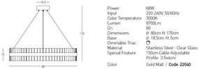 Lustra LED moderna design deosebit Marlen 80cm