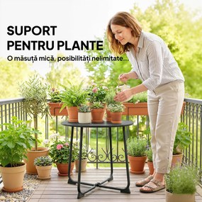 Outsunny Masă de Cafea Măsuță joasă din fier | Aosom Romania