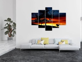 Tablou - Silueta unui lup (150x105 cm)