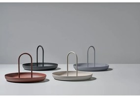 Tavă servire metalică Zone Singles, ø 20 cm, gri deschis