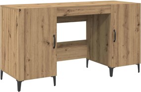 vidaXL Birou cu ușă Stejar artizanal 140 x 50 x 75 cm Lemn compozit