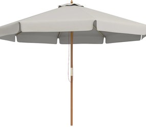 Outsunny Umbrelă de Grădină cu Corzi, Deschidere Reglabilă și Orificii de Ventilație, Ø325x250 cm, Gri | Aosom Romania