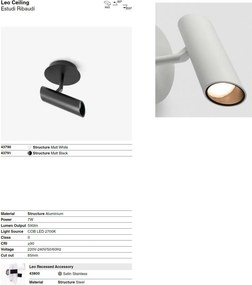 Proiector LED de tavan modern LEO alb