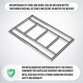 Jago Garden Casuta de unelte de grădină, verde, 182 x 186 x